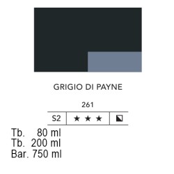 261 - Lefranc acrilico fine grigio di payne