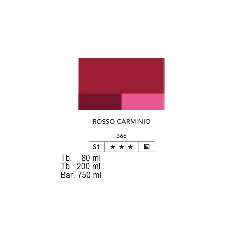 366 - Lefranc acrilico fine rosso carminio