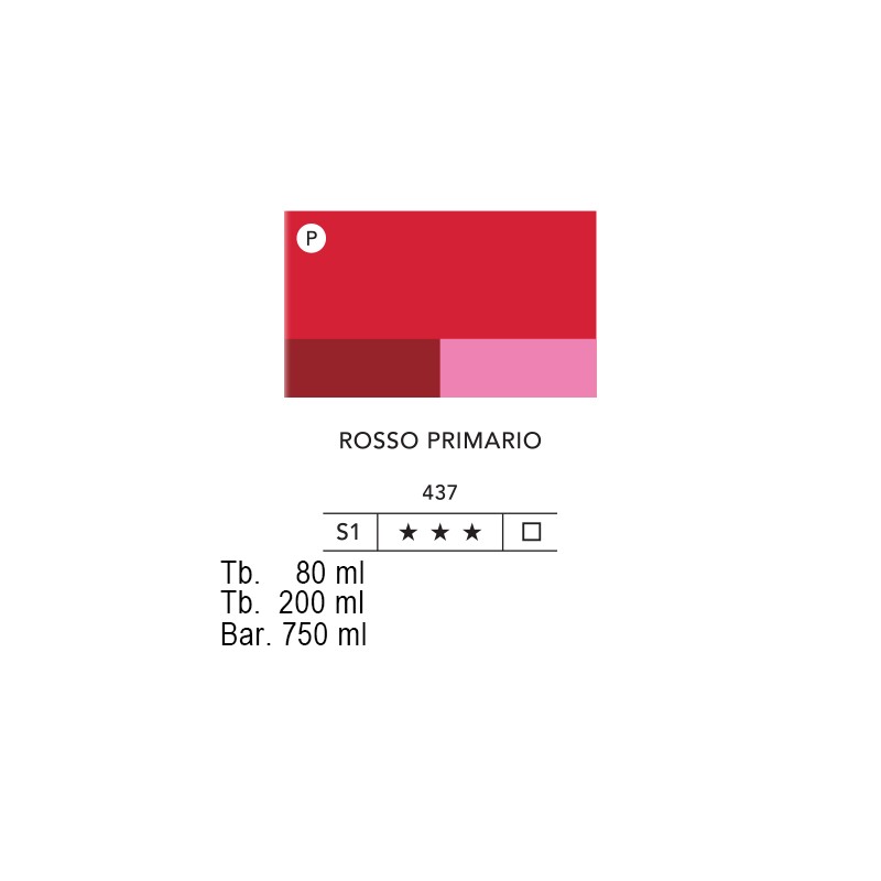 437 - Lefranc acrilico fine rosso primario