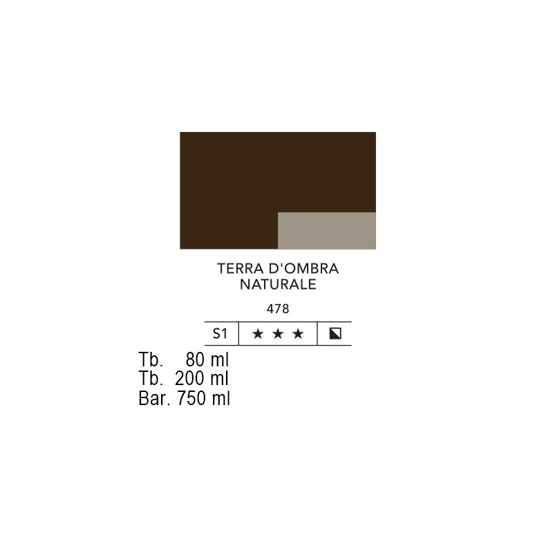 478 - Lefranc acrilico fine terra d'ombra naturale