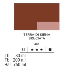 481 - Lefranc acrilico fine terra di siena bruciata