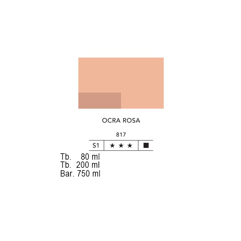 817 - Lefranc acrilico fine ocra rosa