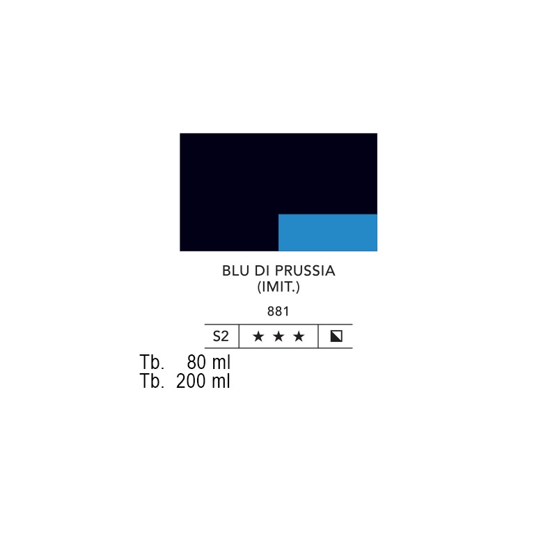 881 - Lefranc acrilico fine blu di prussia