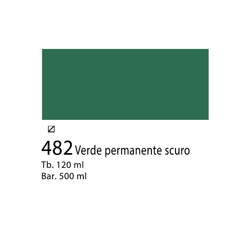 482 - Winsor & Newton Acrilico Galeria Verde Permanente Scuro
