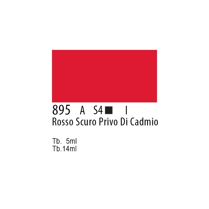 895 - Winsor & Newton Professional Rosso scuro privo di cadmio