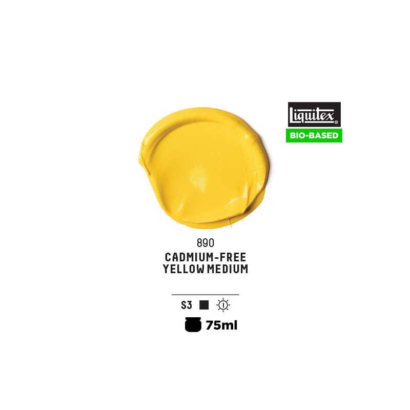 890 - Liquitex Bio Based Heavy Acrylic Giallo Medio Privo Di Cadmio
