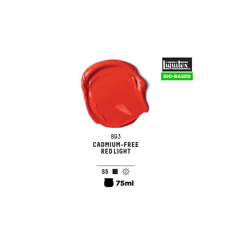 893 - Liquitex Bio Based Heavy Acrylic Rosso Chiaro Privo Di Cadmio