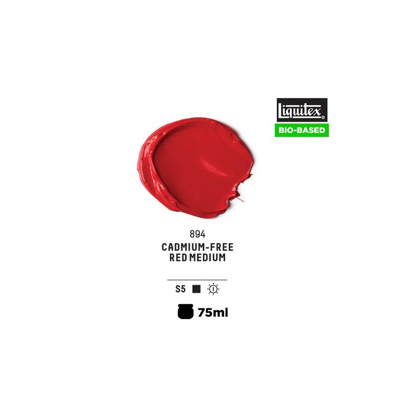 894 - Liquitex Bio Based Heavy Acrylic Rosso Medio Privo Di Cadmio