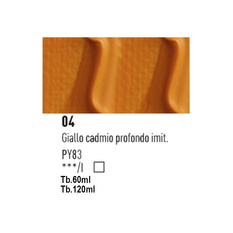 04 - Pebeo Origin Acrylics Giallo Cadmio Profondo Imitazione