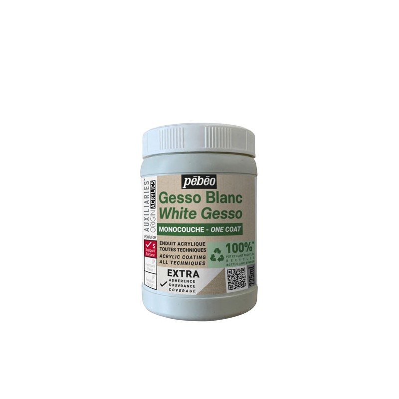 Gesso Bianco Monostrato Pebeo Origin Auxiliaries 225ml
