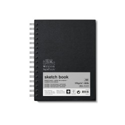 Winsor & Newton Sketch Book, Taccuino A Spirale, 50 Fogli, Grana Leggermente Ruvida, 170gr/Mq