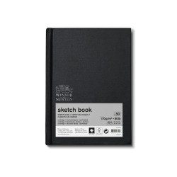 Winsor & Newton Sketch Book, Taccuino Collato, 50 Fogli, Grana Leggermente Ruvida, 170gr/Mq