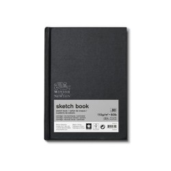 Winsor & Newton Sketch Book, Taccuino Collato, 80 Fogli, Grana Leggermente Ruvida, 110gr/Mq