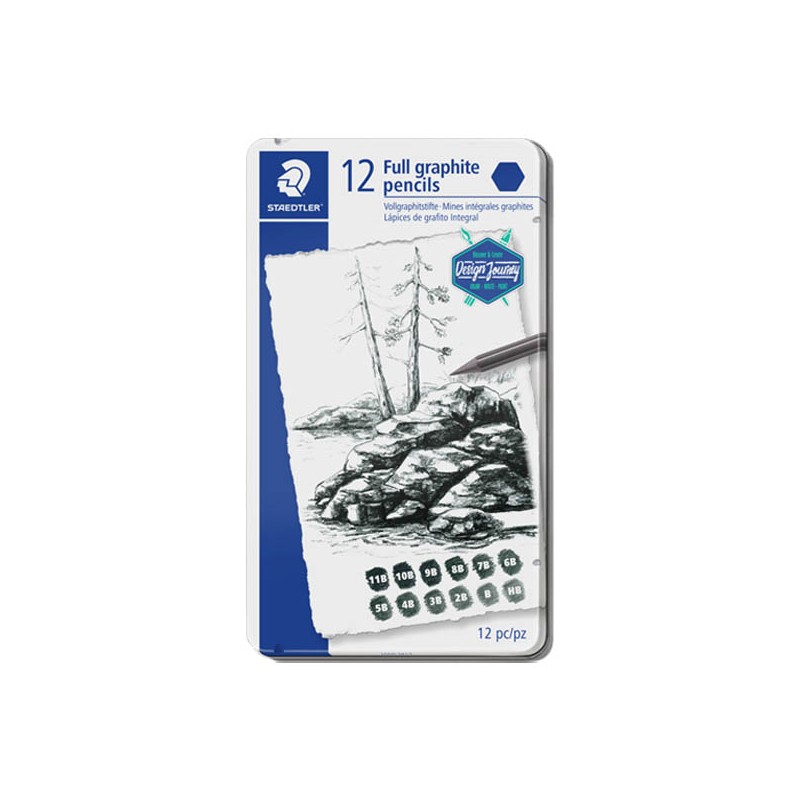 Staedtler Set 12 Matite Mars Lumograph Pure Graphite 100G