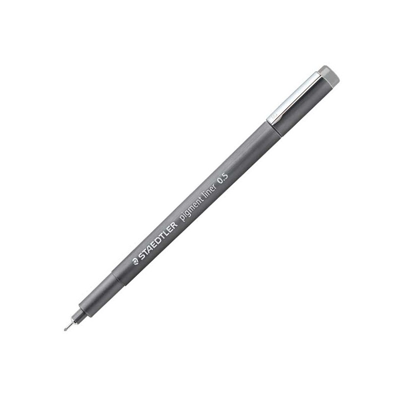 Staedtler Pigment Liner Grigio Argento Punta 0,5mm
