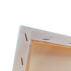 CM.10X10 - Set 5 Telai telati Artecreo 100% cotone 220 gr/mq, spillatura sul retro, spessore 1 cm, made in Italy