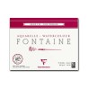 Clairefontaine Fontaine Aquarelle, Blocco Collato 4 lati, Bianco naturale, 25 Fogli, Grana Fine, 300gr/Mq