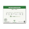 Clairefontaine Fontaine Aquarelle, Blocco Collato 4 lati, Bianco naturale, 25 Fogli, Grana Ruvida, 300gr/Mq