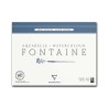 Clairefontaine Fontaine Aquarelle, Blocco Collato 4 lati, Bianco naturale, 15 Fogli, Grana Nuvola, 300gr/Mq
