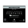 Clairefontaine Fontaine Aquarelle, Blocco Collato 4 lati, Nero, 15 Fogli, Grana Fine, 300gr/Mq