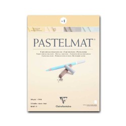 Clairefontaine Pastelmat n.1, Blocco collato 1 lato, 12 Fogli assortiti (Mais, Ranuncolo, Grigio chiaro, Grigio scuro), 360gr/Mq
