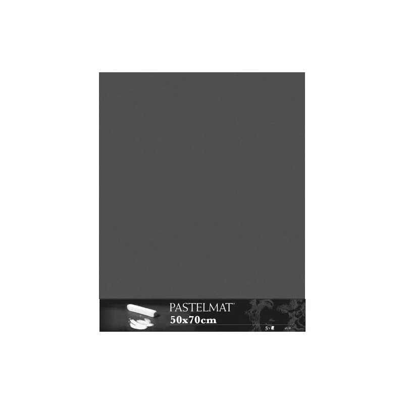 Clairefontaine Pastelmat Grigio scuro, confezione da 5 fogli, cm 50x70, 360gr/Mq