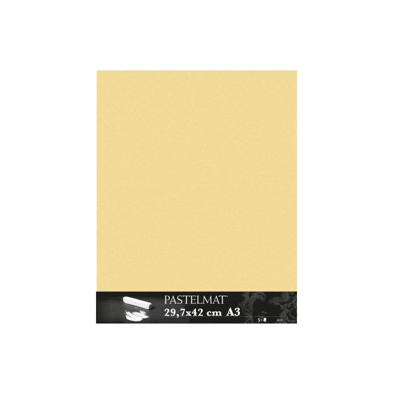 Clairefontaine Pastelmat Ranuncolo, confezione da 5 fogli, cm 29,7x42 (A3), 360gr/Mq