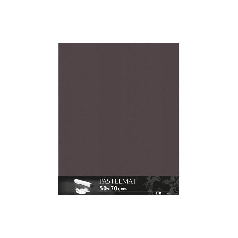 Clairefontaine Pastelmat Marrone, confezione da 5 fogli, cm 50x70, 360gr/Mq