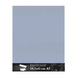 Clairefontaine Pastelmat Azzurro (Blu chiaro), confezione da 5 fogli, cm 29,7x42 (A3), 360gr/Mq