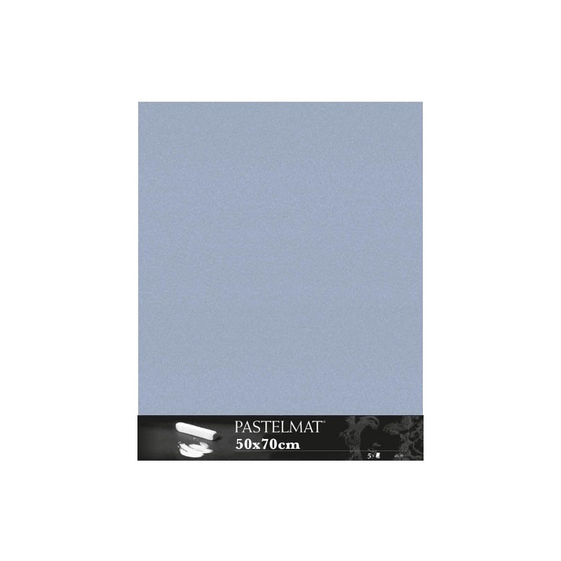 Clairefontaine Pastelmat Azzurro (Blu chiaro), confezione da 5 fogli, cm 50x70, 360gr/Mq