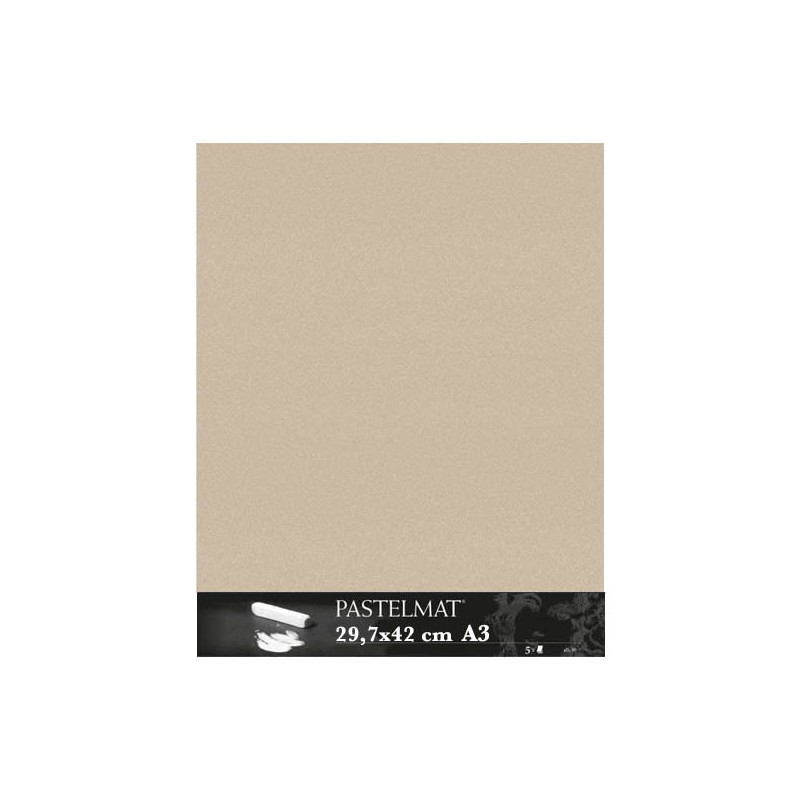 Clairefontaine Pastelmat Sabbia, confezione da 5 fogli, cm 29,7x42 (A3), 360gr/Mq