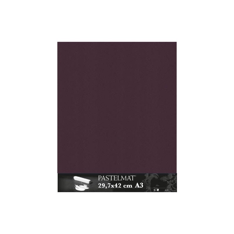 Clairefontaine Pastelmat Vinaccia, confezione da 5 fogli, cm 29,7x42 (A3), 360gr/Mq
