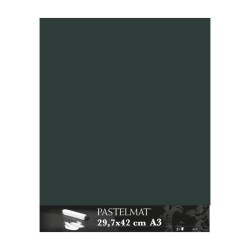 Clairefontaine Pastelmat Verde scuro, confezione da 5 fogli, cm 29,7x42 (A3), 360gr/Mq