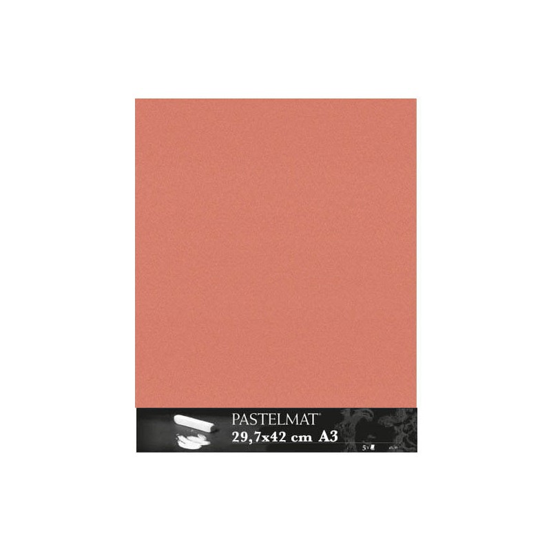 Clairefontaine Pastelmat Sanguigno, confezione da 5 fogli, cm 29,7x42 (A3), 360gr/Mq