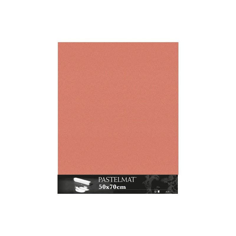 Clairefontaine Pastelmat Sanguigno, confezione da 5 fogli, cm 50x70, 360gr/Mq
