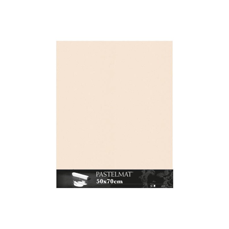 Clairefontaine Pastelmat Beige, confezione da 5 fogli, cm 50x70, 360gr/Mq