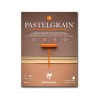 Clairefontaine Pastelgrain n.2, Blocco collato 1 lato, 12 Fogli assortiti (Marrone, Sabbia, Mais, Siena), 360gr/Mq