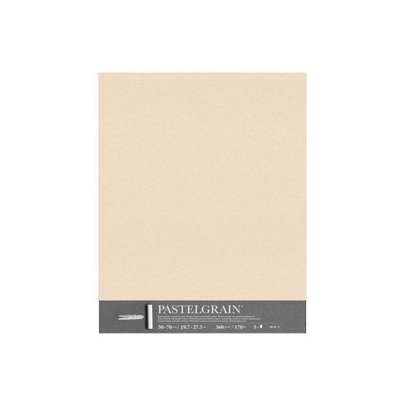 Clairefontaine Pastelgrain Mais, confezione da 5 fogli, cm 50x70, 360gr/Mq