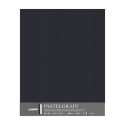 Clairefontaine Pastelgrain Antracite, confezione da 5 fogli, cm 50x70, 360gr/Mq