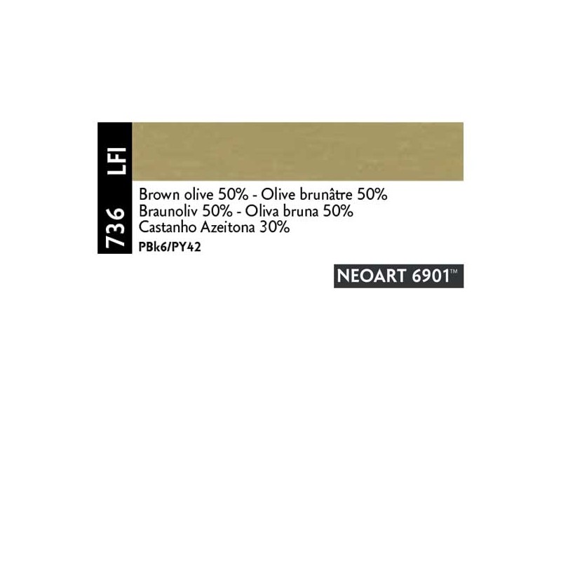 736 - Caran d'Ache Pastello Neoart 6901 Oliva bruna 50%