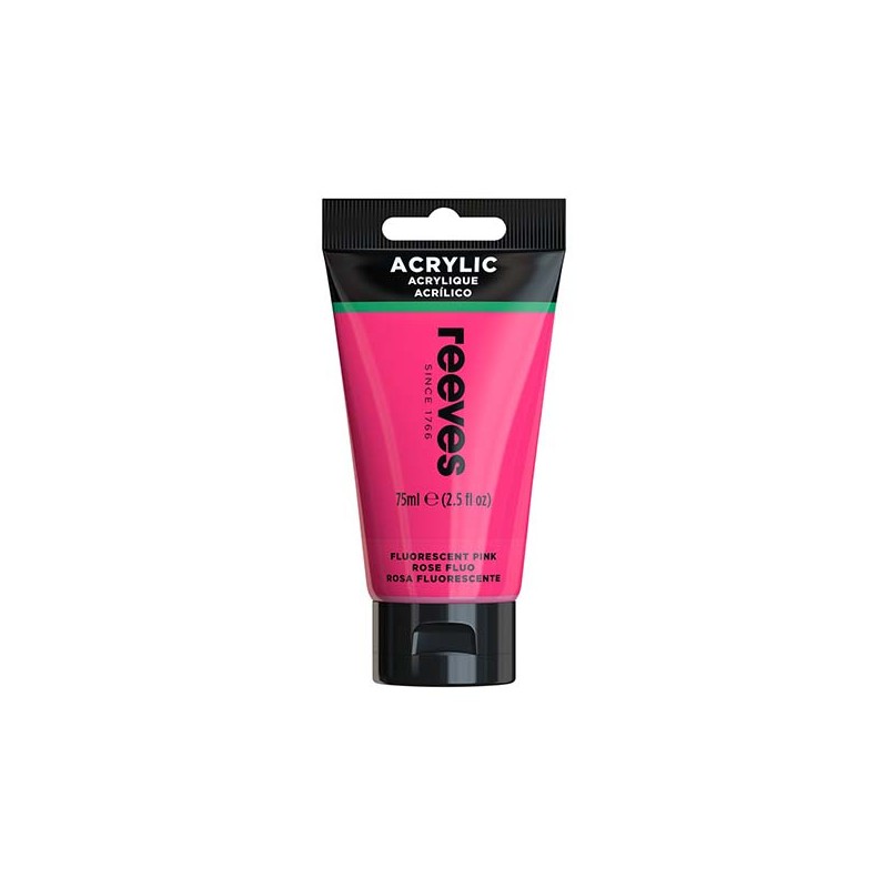 Reeves Acrilico Rosa Fluorescente 75ml