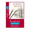 Fabriano Accademia, blocco collato 1 lato, 50 fogli, cm 21x29,7, grana naturale, 120gr/mq