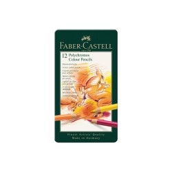 Faber-Castell Polychromos 12 Matite Colorate scatola in metallo