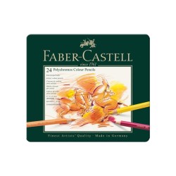 Faber-Castell Polychromos 24 Matite Colorate scatola in metallo