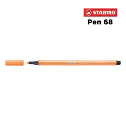 054 F - Stabilo Pen 68 Pennarello Arancione Fluorescente