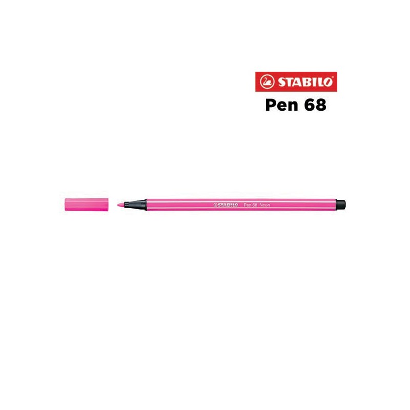 056 F - Stabilo Pen 68 Pennarello Rosa Fluorescente