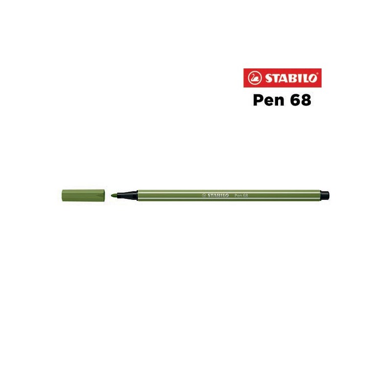 35 - Stabilo Pen 68 Pennarello Verde Mimetico