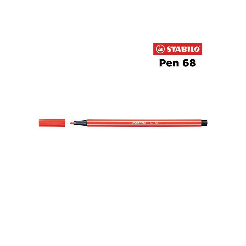 40 - Stabilo Pen 68 Pennarello Rosso Chiaro