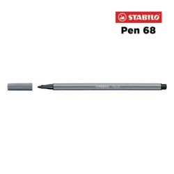 96 - Stabilo Pen 68 Pennarello Grigio Scuro