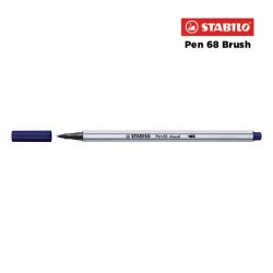 22 - Stabilo Pen 68 Brush Pennarello Blu Di Prussia